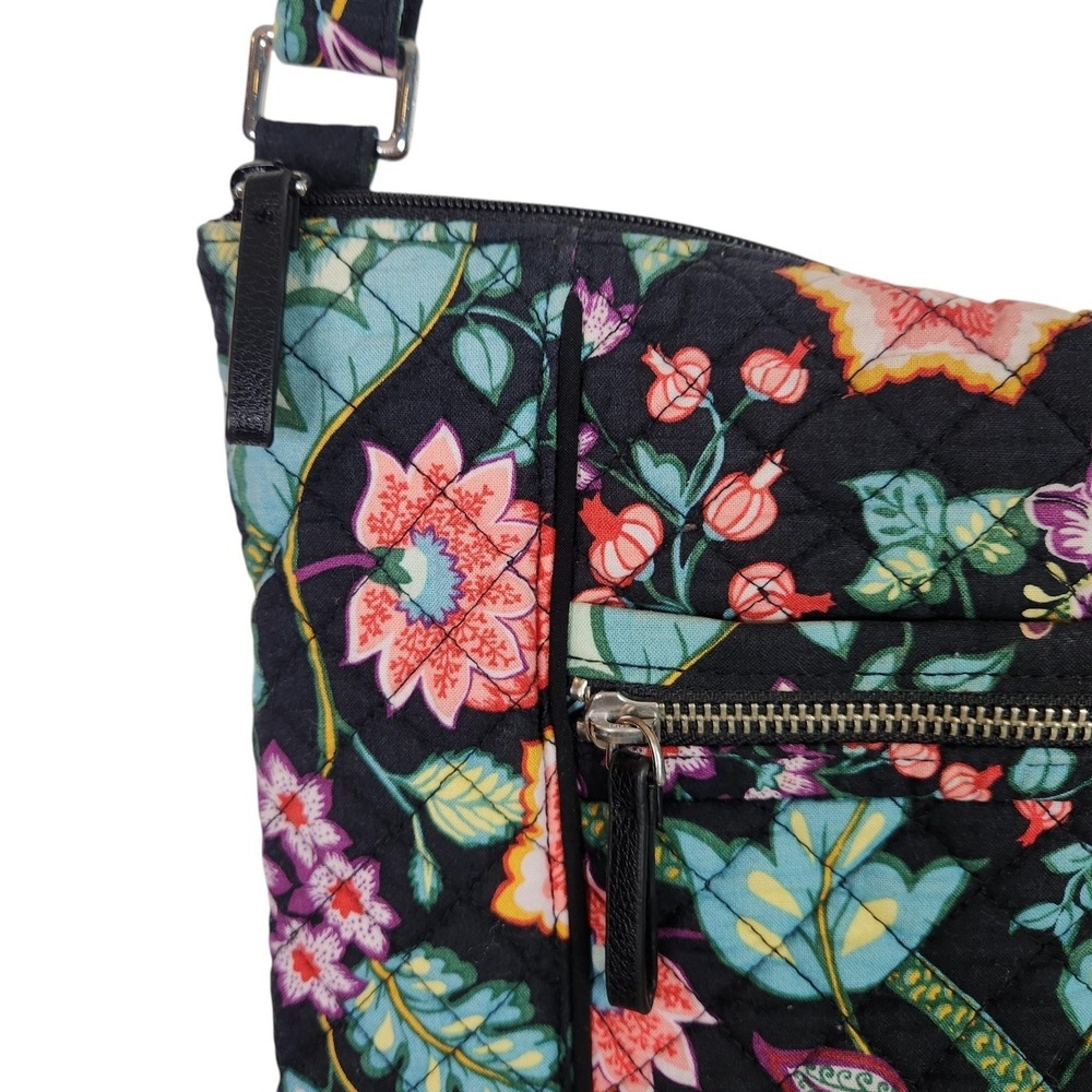 VERA BRADLEY Floral Crossbody Bag Womens Medium Multicolor Cotton Quilted Purse - Picture 3 of 10